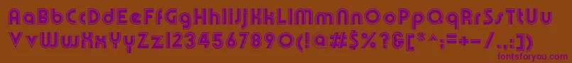 OlympikBoldline Font – Purple Fonts on Brown Background