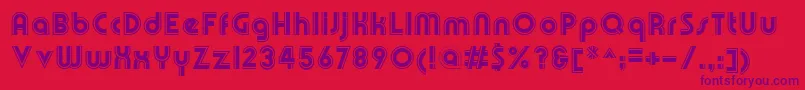 OlympikBoldline Font – Purple Fonts on Red Background