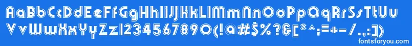 OlympikBoldline Font – White Fonts on Blue Background