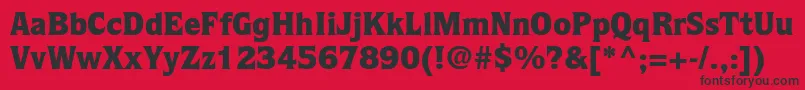 QuorumstdBlack Font – Black Fonts on Red Background