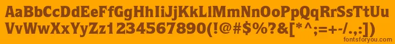 Шрифт QuorumstdBlack – коричневые шрифты на оранжевом фоне