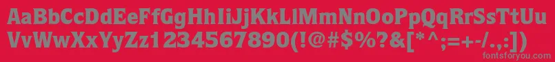 QuorumstdBlack Font – Gray Fonts on Red Background