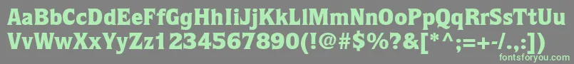 QuorumstdBlack Font – Green Fonts on Gray Background