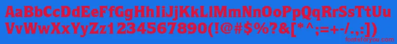QuorumstdBlack Font – Red Fonts on Blue Background
