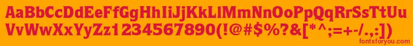 QuorumstdBlack Font – Red Fonts on Orange Background
