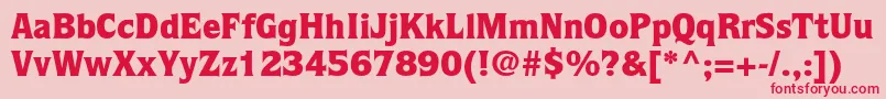 QuorumstdBlack Font – Red Fonts on Pink Background