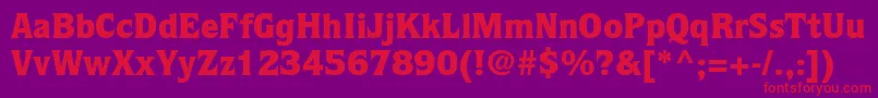 QuorumstdBlack Font – Red Fonts on Purple Background