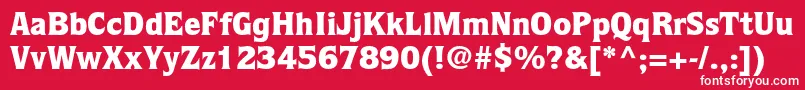 QuorumstdBlack Font – White Fonts on Red Background