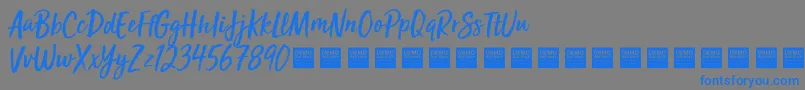 SunValleyDemo Font – Blue Fonts on Gray Background