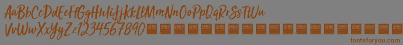 SunValleyDemo Font – Brown Fonts on Gray Background