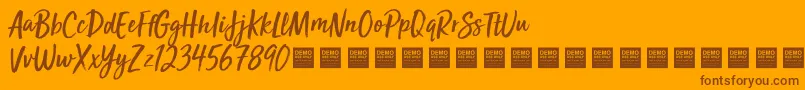 SunValleyDemo Font – Brown Fonts on Orange Background