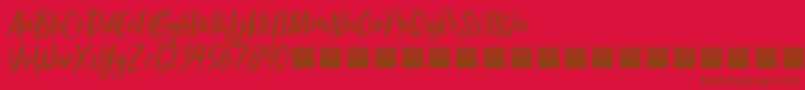 SunValleyDemo Font – Brown Fonts on Red Background