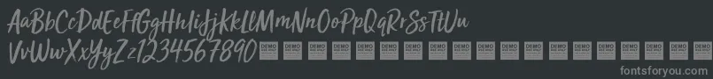 SunValleyDemo Font – Gray Fonts on Black Background