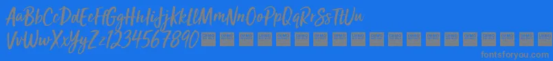 SunValleyDemo Font – Gray Fonts on Blue Background