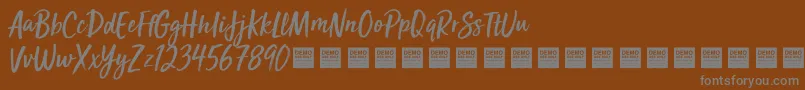 SunValleyDemo Font – Gray Fonts on Brown Background
