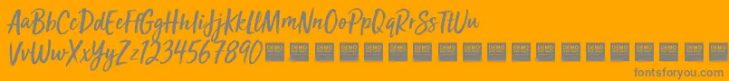 SunValleyDemo Font – Gray Fonts on Orange Background