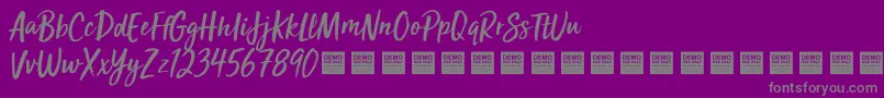 Police SunValleyDemo – polices grises sur fond violet