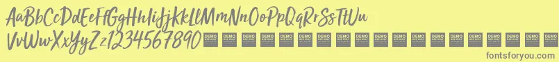 SunValleyDemo Font – Gray Fonts on Yellow Background