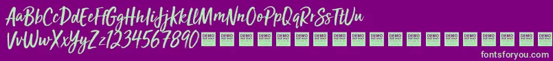 SunValleyDemo Font – Green Fonts on Purple Background