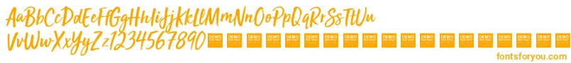 Czcionka SunValleyDemo – pomarańczowe czcionki