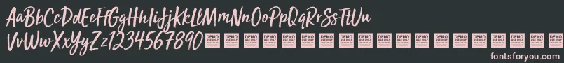 SunValleyDemo Font – Pink Fonts on Black Background