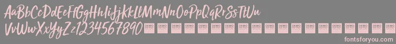SunValleyDemo Font – Pink Fonts on Gray Background