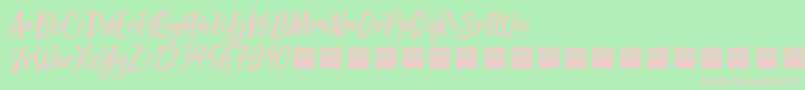 SunValleyDemo-Schriftart – Rosa Schriften auf grünem Hintergrund