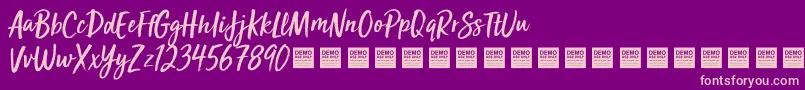 SunValleyDemo Font – Pink Fonts on Purple Background