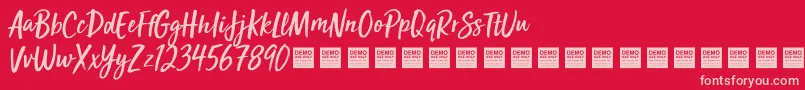 SunValleyDemo Font – Pink Fonts on Red Background