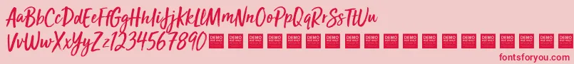 SunValleyDemo Font – Red Fonts on Pink Background