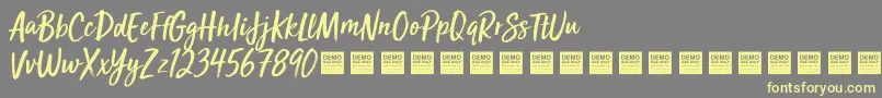 SunValleyDemo Font – Yellow Fonts on Gray Background