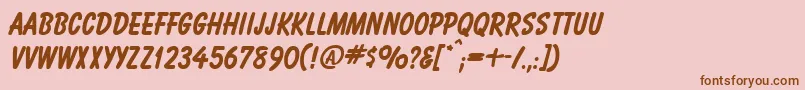 BalognaBold Font – Brown Fonts on Pink Background