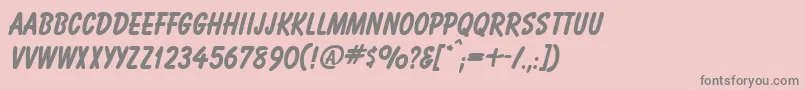 BalognaBold Font – Gray Fonts on Pink Background