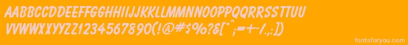 BalognaBold Font – Pink Fonts on Orange Background