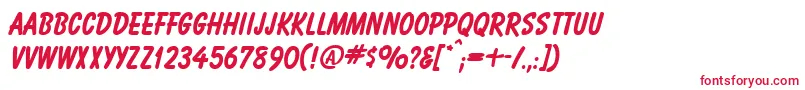 フォントBalognaBold – 赤い文字