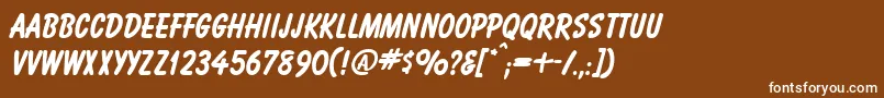 BalognaBold Font – White Fonts on Brown Background