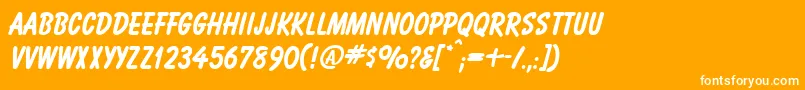 BalognaBold Font – White Fonts on Orange Background