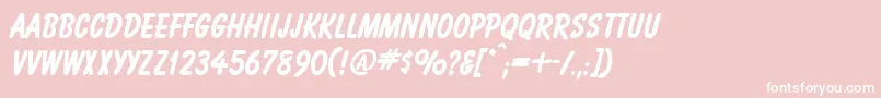 BalognaBold Font – White Fonts on Pink Background