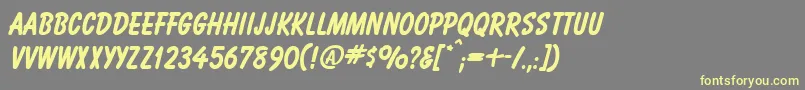 BalognaBold Font – Yellow Fonts on Gray Background