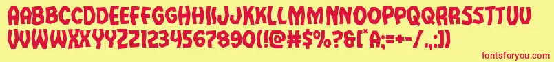 Vampirebride Font – Red Fonts on Yellow Background