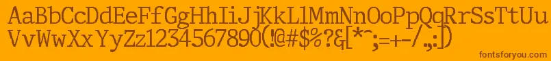 Corporal Font – Brown Fonts on Orange Background
