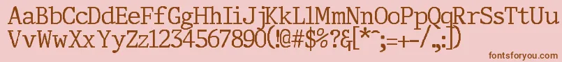 Corporal Font – Brown Fonts on Pink Background