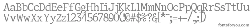 フォントCorporal – 白い背景に灰色の文字