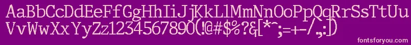 Corporal Font – Pink Fonts on Purple Background