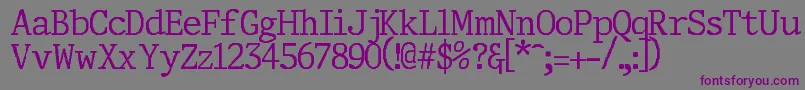 Corporal Font – Purple Fonts on Gray Background