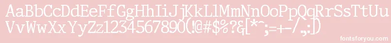 Corporal Font – White Fonts on Pink Background