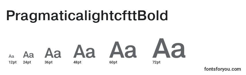 Размеры шрифта PragmaticalightcfttBold