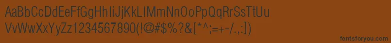 Czcionka HelveticaCondensedLightLight – czarne czcionki na brązowym tle