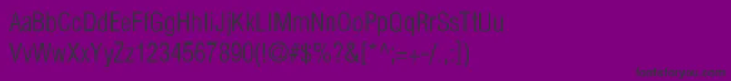 HelveticaCondensedLightLight-Schriftart – Schwarze Schriften auf violettem Hintergrund
