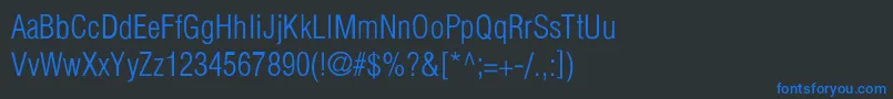 HelveticaCondensedLightLight Font – Blue Fonts on Black Background